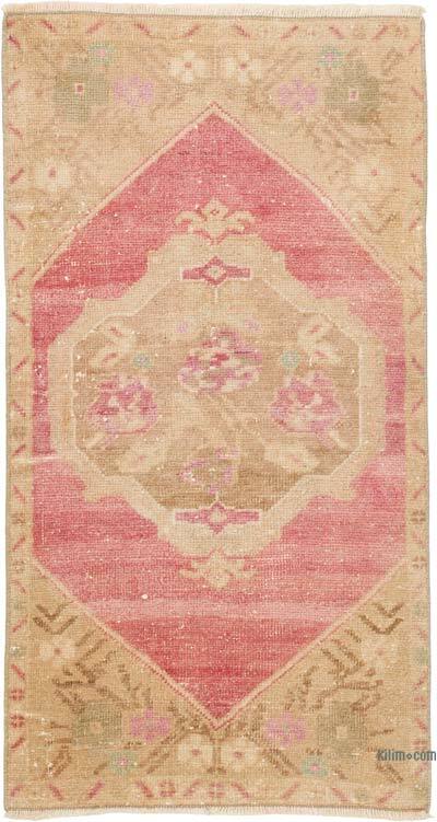 Alfombra Vintage Turca Anudada a Mano - 51 cm x 94 cm