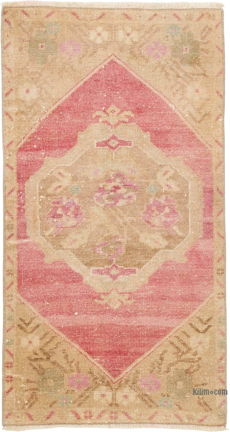 Alfombra Vintage Turca Anudada a Mano - 51 cm x 94 cm - K0079598