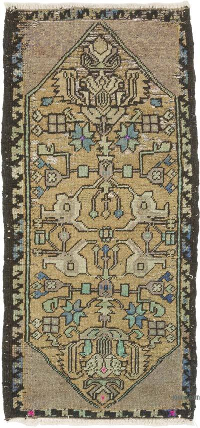 Alfombra Vintage Turca Anudada a Mano - 46 cm x 97 cm