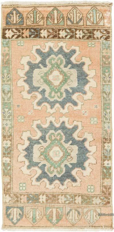 Alfombra Vintage Turca Anudada a Mano - 44 cm x 89 cm