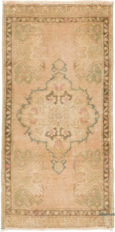 El Dokuma Vintage Halı - 52 cm x 105 cm