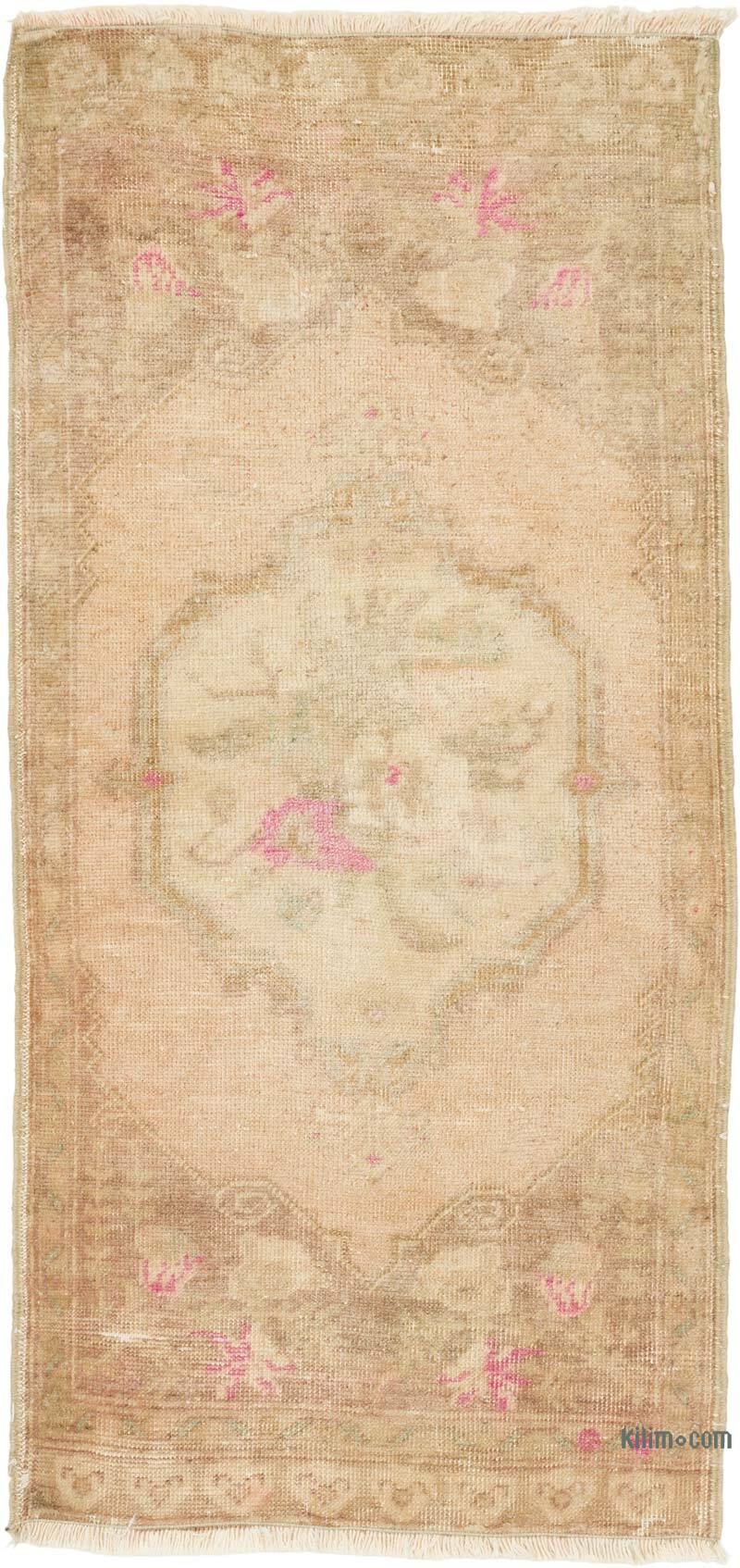 Vintage Turkish Hand-Knotted Rug - 1' 8" x 3' 7" (20" x 43") - K0079602