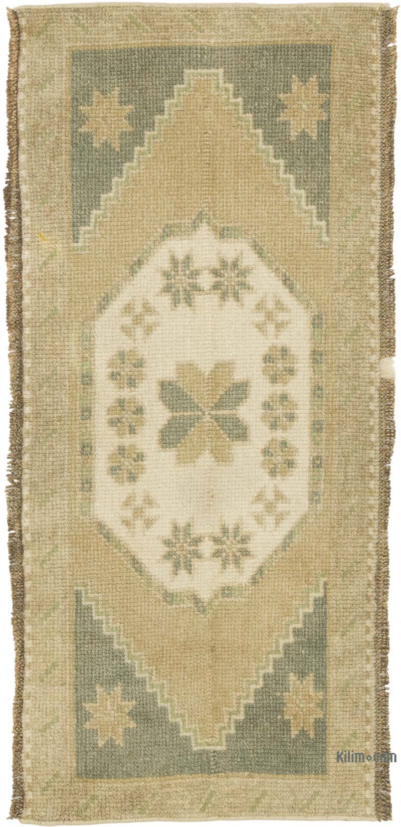 Alfombra Vintage Turca Anudada a Mano - 40 cm x 92 cm - K0079603