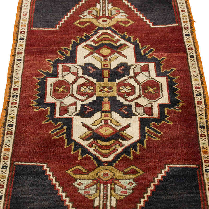 Alfombra Vintage Turca Anudada a Mano - 52 cm x 102 cm - K0079605