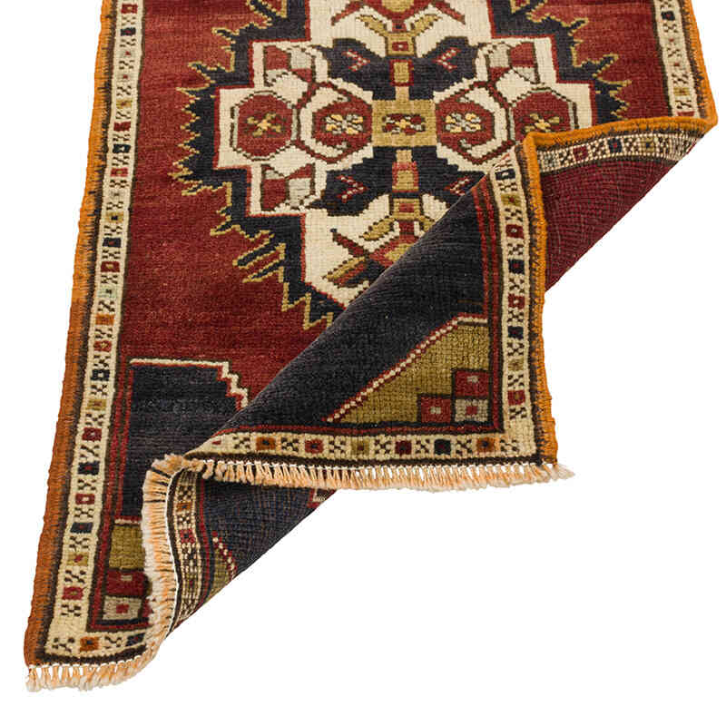 Alfombra Vintage Turca Anudada a Mano - 52 cm x 102 cm - K0079605