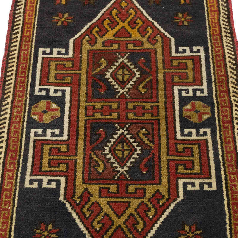 Alfombra Vintage Turca Anudada a Mano - 47 cm x 112 cm - K0079608