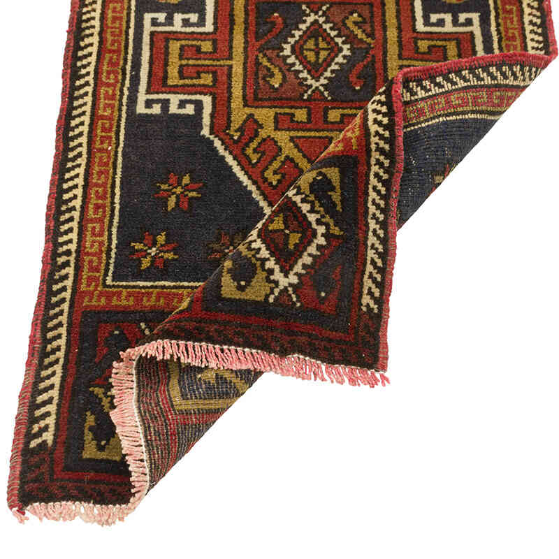 Alfombra Vintage Turca Anudada a Mano - 47 cm x 112 cm - K0079608
