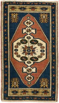 El Dokuma Vintage Halı - 60 cm x 102 cm