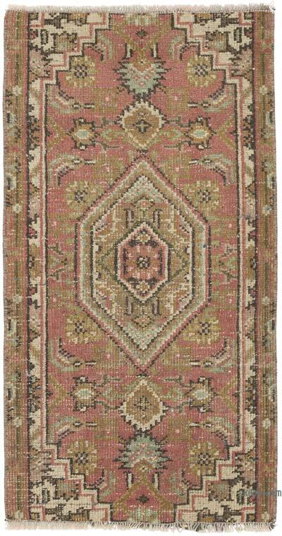 Alfombra Vintage Turca Anudada a Mano - 51 cm x 94 cm