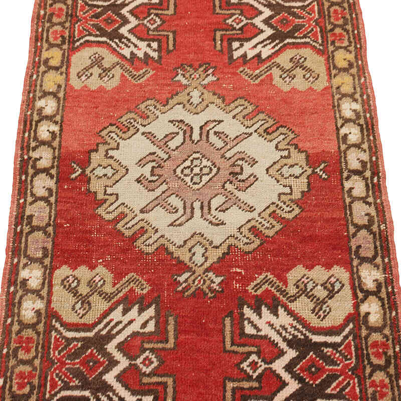 Alfombra Vintage Turca Anudada a Mano - 46 cm x 96 cm - K0079616