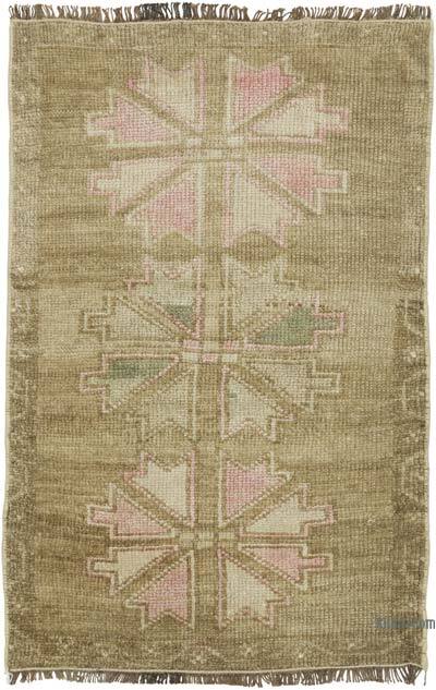 Alfombra Vintage Turca Anudada a Mano - 48 cm x 76 cm