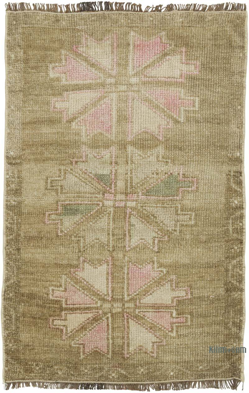 Vintage Turkish Hand-Knotted Rug - 1' 7" x 2' 6" (19" x 30") - K0079618