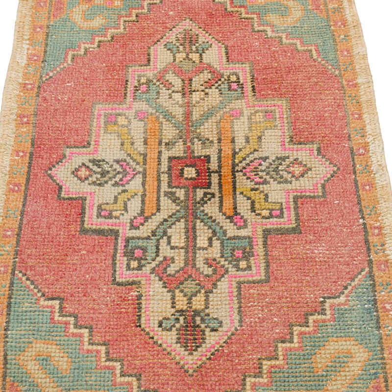 El Dokuma Vintage Halı - 52 cm x 96 cm - K0079622