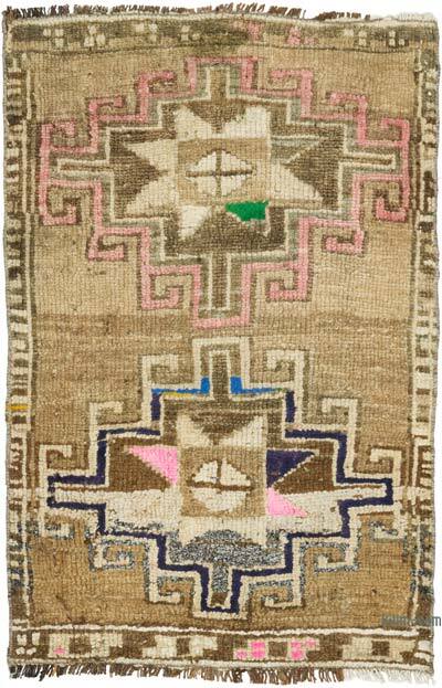 Vintage Turkish Hand-Knotted Rug - 1' 11" x 2' 11" (23" x 35")