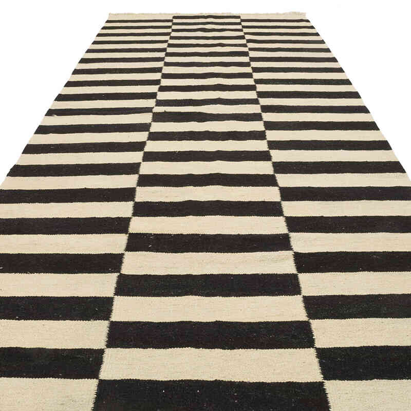 New Handwoven Turkish Kilim Runner - 5' 2" x 13' 5" (62" x 161") - K0080075