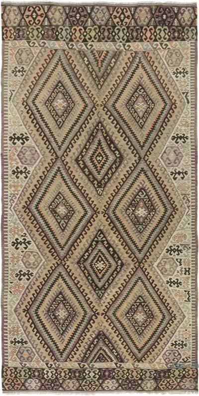 Vintage Fethiye Kilim Rug - 4' 7" x 9' 1" (55" x 109")