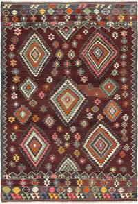 Vintage Karakecili Kilim Rug - 5' 10" x 8' 8" (70" x 104")