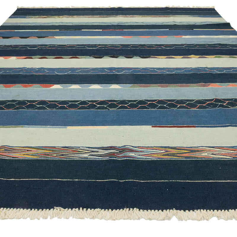 New Handwoven Turkish Kilim Rug - 8' 2" x 11' 1" (98" x 133") - K0080085