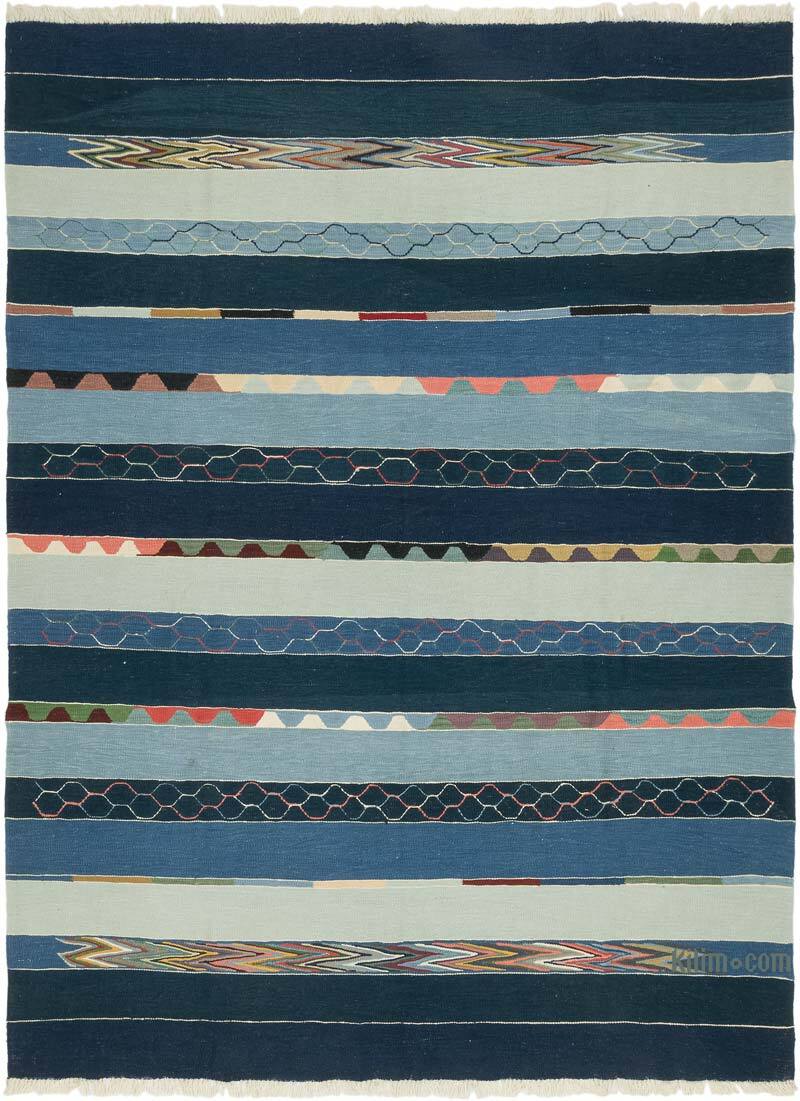 New Handwoven Turkish Kilim Rug - 8' 2" x 11' 1" (98" x 133") - K0080085