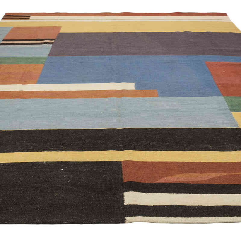 New Handwoven Turkish Kilim Rug - 8' 5" x 10' 10" (101" x 130") - K0080088