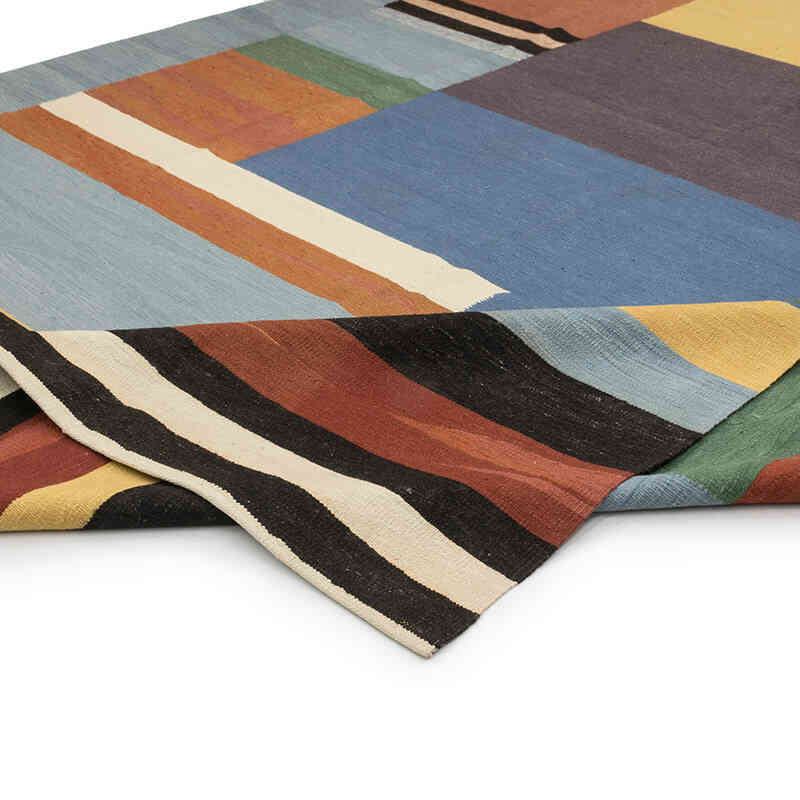 New Handwoven Turkish Kilim Rug - 8' 5" x 10' 10" (101" x 130") - K0080088