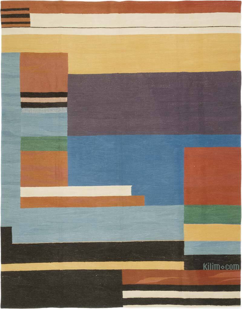 New Handwoven Turkish Kilim Rug - 8' 5" x 10' 10" (101" x 130") - K0080088