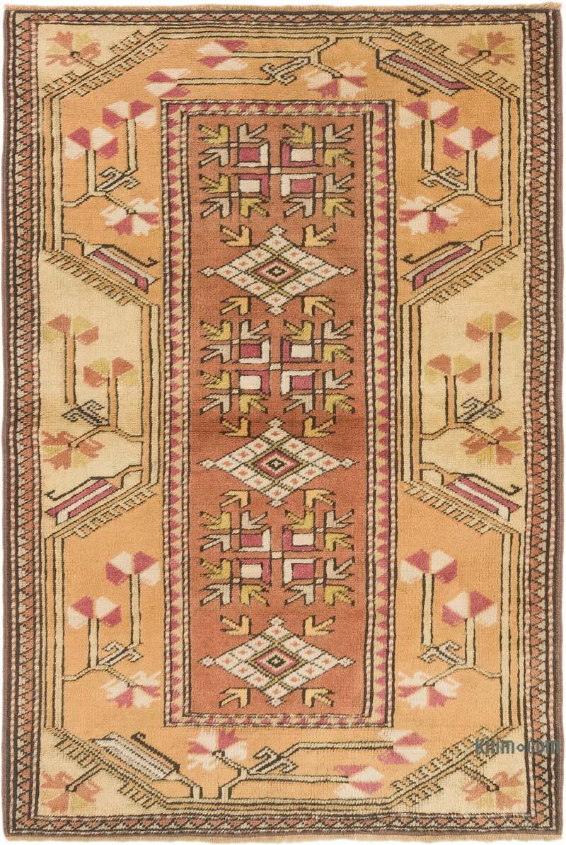 El Dokuma Vintage Halı - 94 cm x 140 cm - K0080099