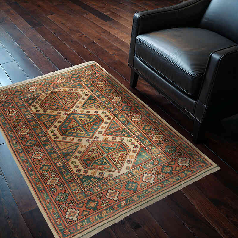 Vintage Turkish Hand-Knotted Rug - 3' 5" x 4' 9" (41" x 57") - K0080100