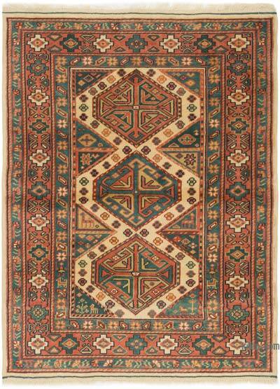 Alfombra Vintage Turca Anudada a Mano - 105 cm x 144 cm