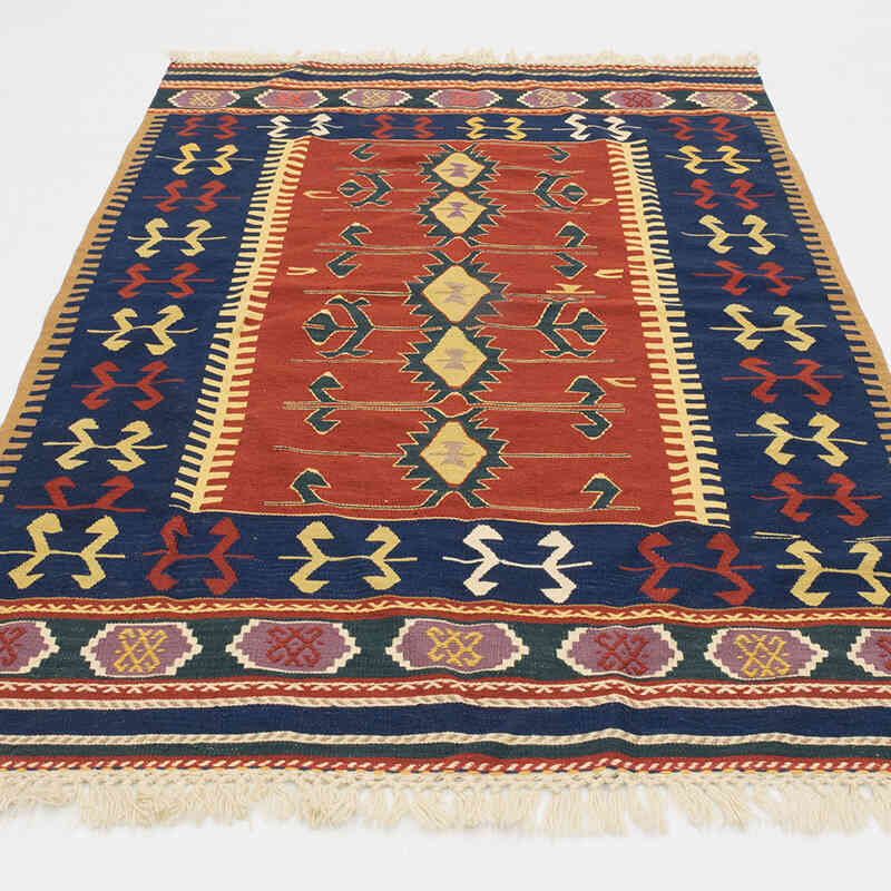New Handwoven Turkish Kilim Rug - 3' 9" x 5' 9" (45" x 69") - K0080104