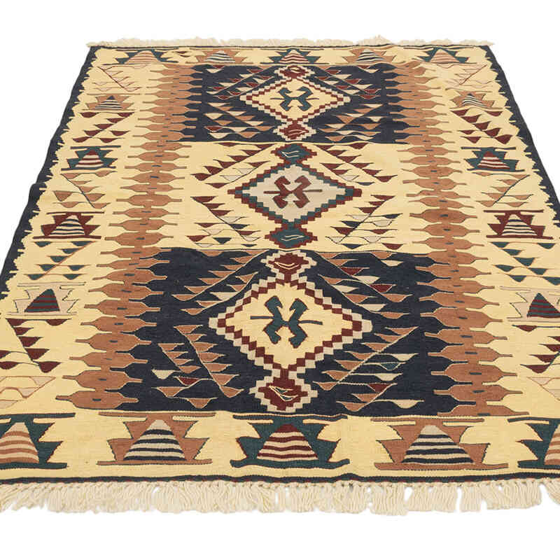 New Handwoven Turkish Kilim Rug - 3' 9" x 5' 7" (45" x 67") - K0080105