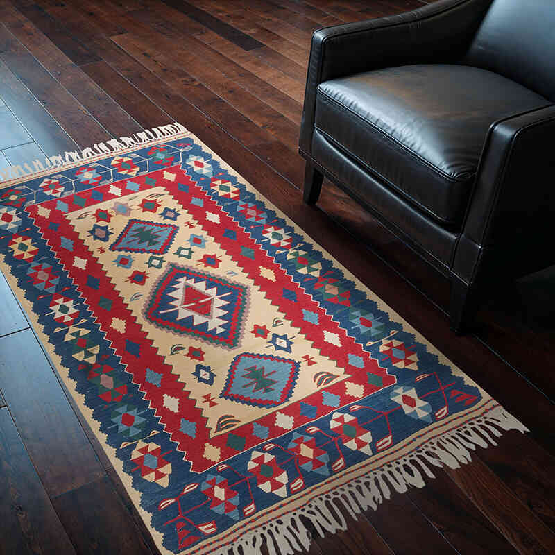 Nueva Alfombra Turca Kilim - 108 cm x 163 cm - K0080109