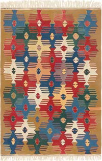 New Handwoven Turkish Kilim Rug - 4'  x 5' 11" (48" x 71")