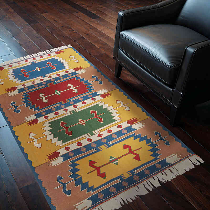 Nueva Alfombra Turca Kilim - 111 cm x 164 cm - K0080112