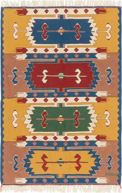 Nueva Alfombra Turca Kilim - 111 cm x 164 cm
