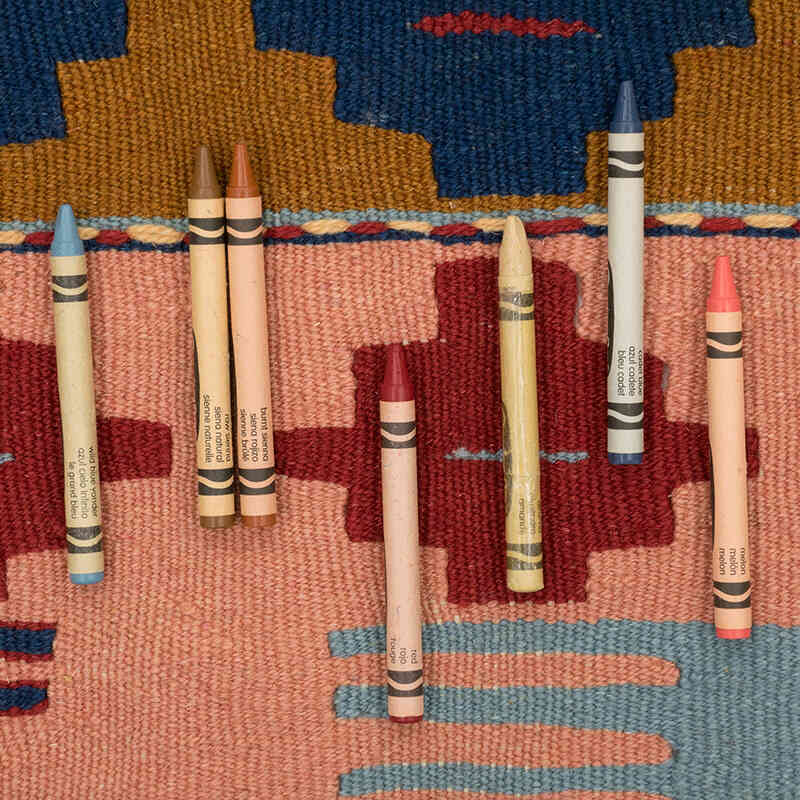 New Handwoven Turkish Kilim Rug - 3' 10" x 5' 5" (46" x 65") - K0080113