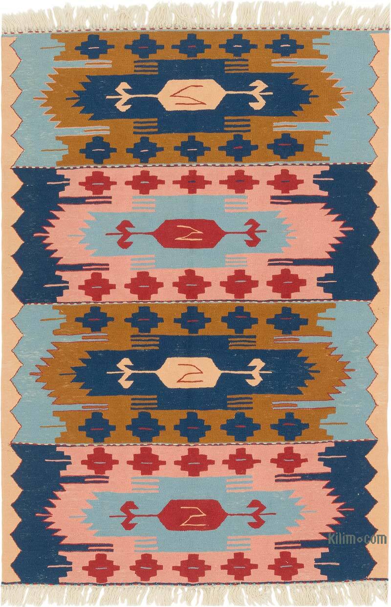 New Handwoven Turkish Kilim Rug - 3' 10" x 5' 5" (46" x 65") - K0080113
