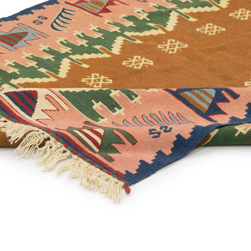 New Handwoven Turkish Kilim Rug - 3' 7" x 5' 7" (43" x 67") - K0080114