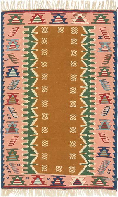 New Handwoven Turkish Kilim Rug - 3' 7" x 5' 7" (43" x 67")