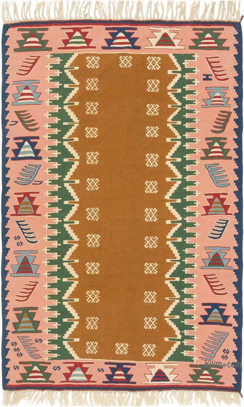 New Handwoven Turkish Kilim Rug - 3' 7" x 5' 7" (43" x 67") - K0080114