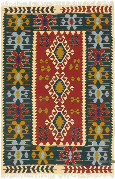 New Handwoven Turkish Kilim Rug - 3' 11" x 5' 10" (47" x 70")
