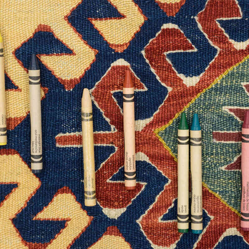 New Handwoven Turkish Kilim Rug - 3' 10" x 5' 9" (46" x 69") - K0080118