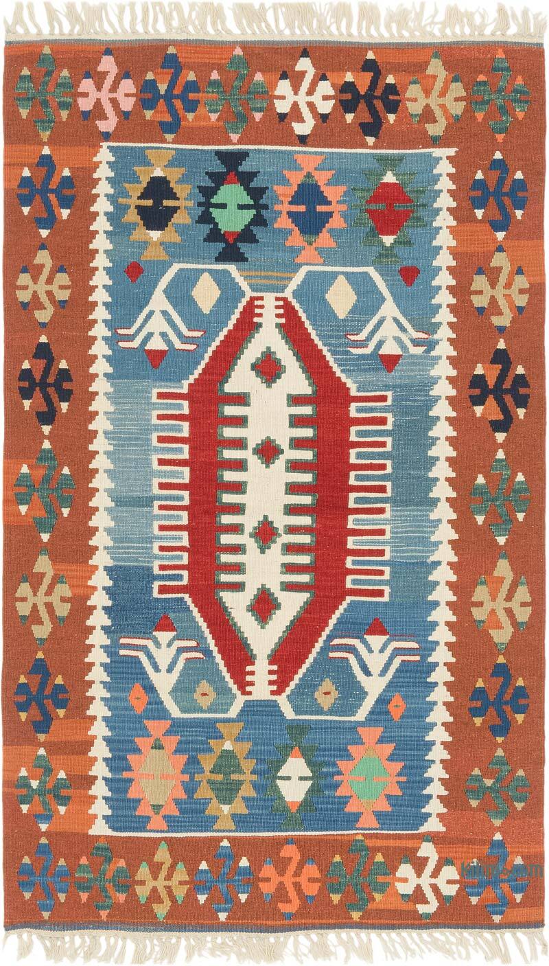 New Handwoven Turkish Kilim Rug - 3' 3" x 5' 7" (39" x 67") - K0080122