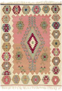 New Handwoven Turkish Kilim Rug - 3' 11" x 5' 5" (47" x 65")