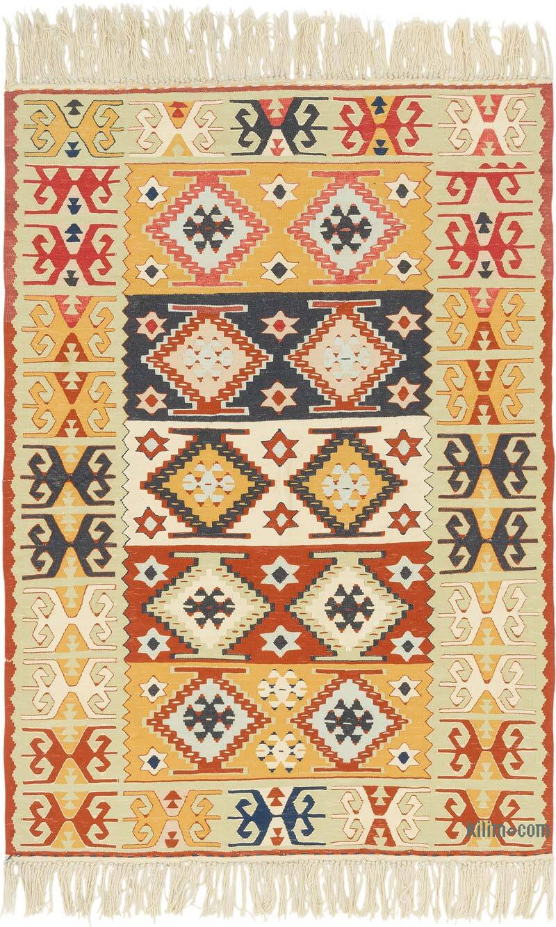New Handwoven Turkish Kilim Rug - 3' 11" x 5' 7" (47" x 67") - K0080125