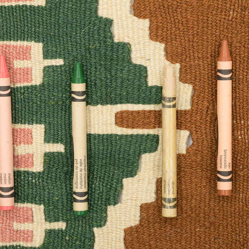 New Handwoven Turkish Kilim Rug - 3' 7" x 5' 7" (43" x 67") - K0080126