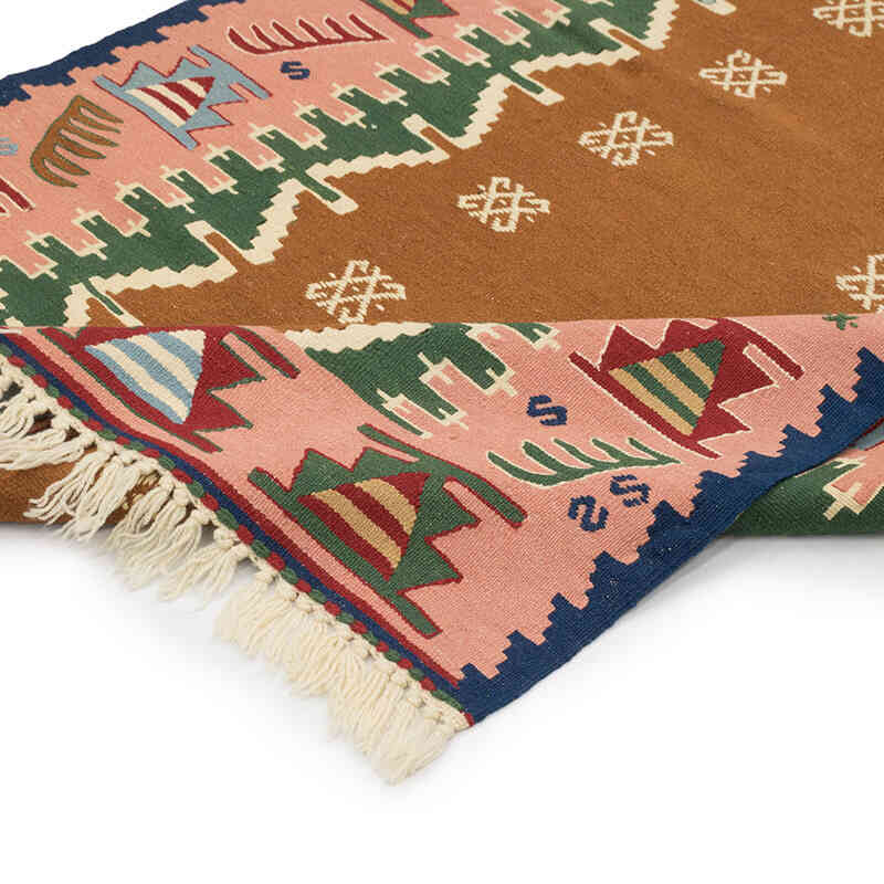 New Handwoven Turkish Kilim Rug - 3' 7" x 5' 7" (43" x 67") - K0080126