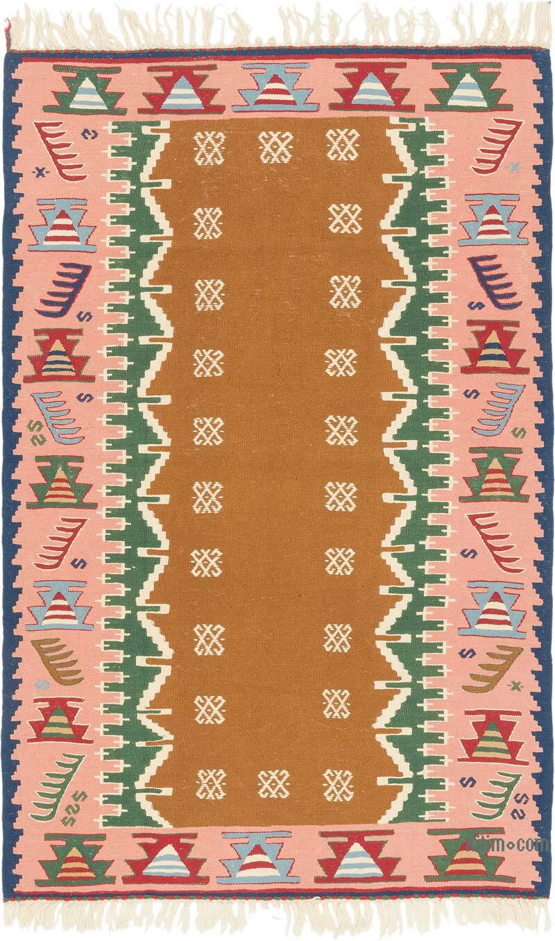 New Handwoven Turkish Kilim Rug - 3' 7" x 5' 7" (43" x 67") - K0080126