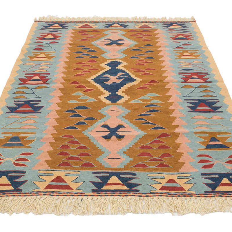 New Handwoven Turkish Kilim Rug - 3' 10" x 5' 6" (46" x 66") - K0080127