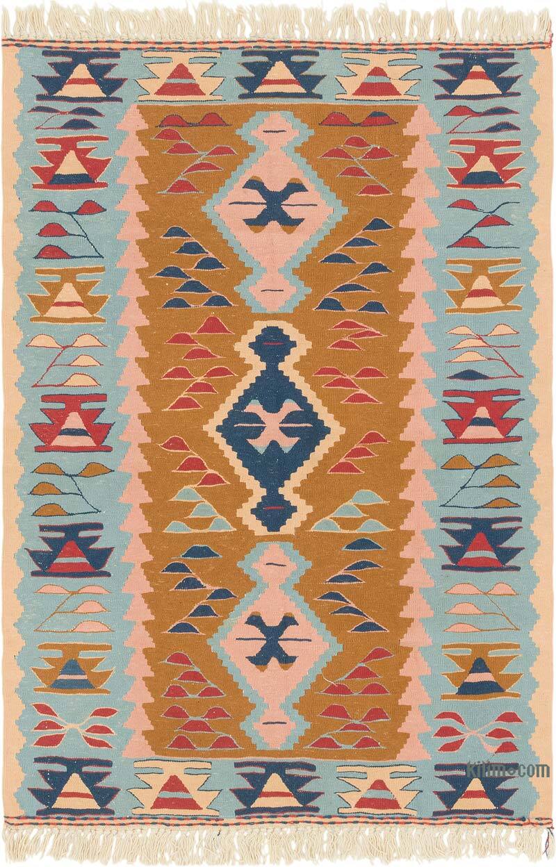 New Handwoven Turkish Kilim Rug - 3' 10" x 5' 6" (46" x 66") - K0080127